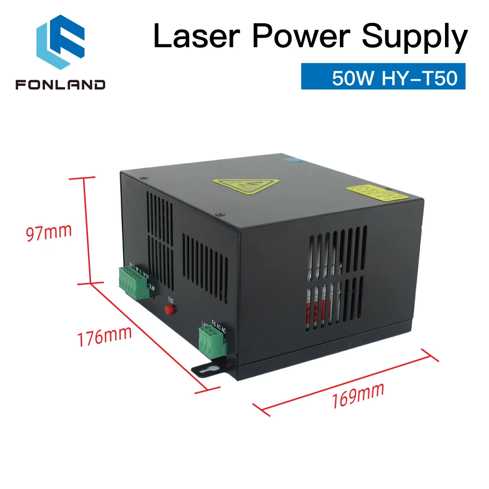 Imagem -02 - Fonland-fonte de Alimentação Laser para Gravação e Máquina de Corte Co2 50w Hy-t50 Série tw