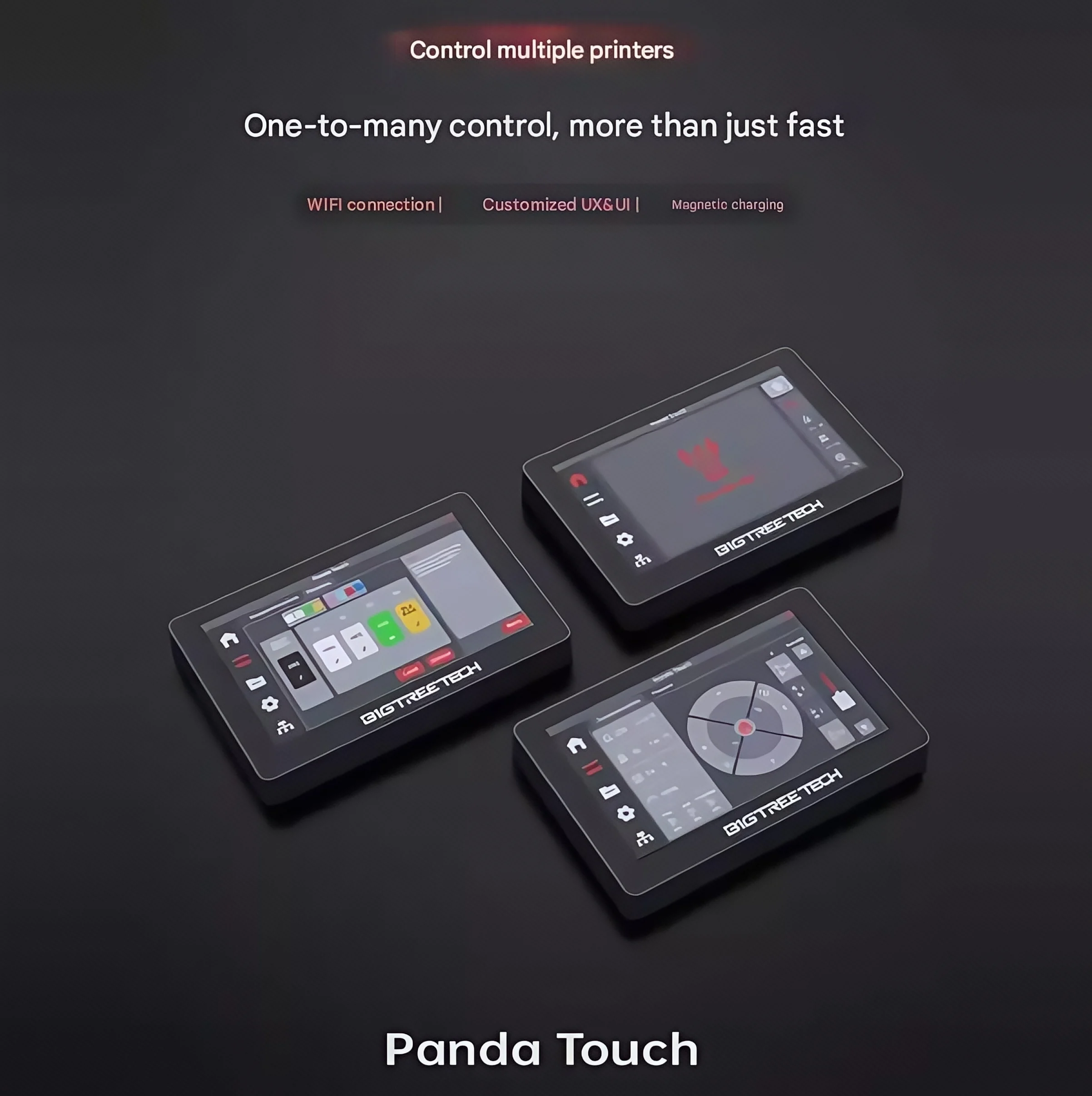 BIGTREETECH Panda Touch P1S upgraded screen 3D printer hot end A1 compatible with Tuozhu