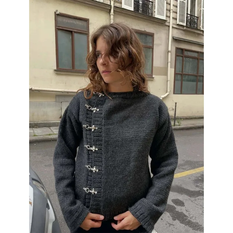 

2025 New European and American Autumn/Winter Warm Casual Women's Knit Sweater