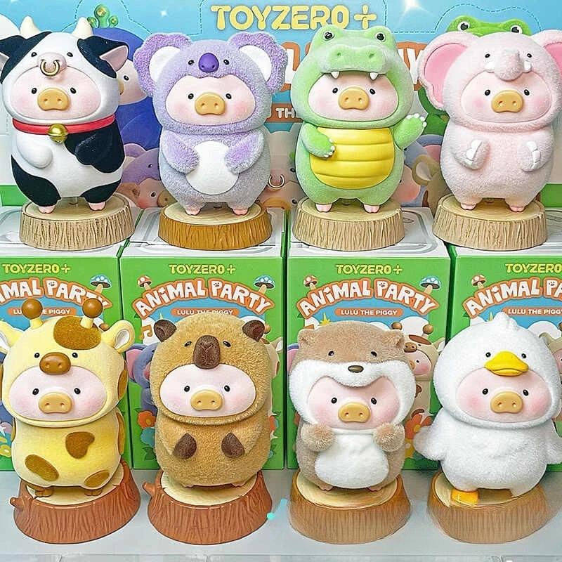 

Genuine Lulu The Piggy Animal Party Series Mystery Box Lulu Pig Action Figure Blind Box Collectible Model Toys Kids Gift