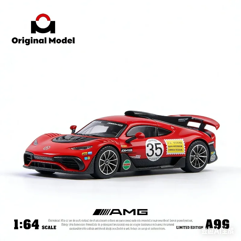 

Оригинальная модель 1:64 AMG One, металлическая, синяя, имитационная, из сплава, статическая коллекционная модель автомобиля, подарок, предмет для демонстрации