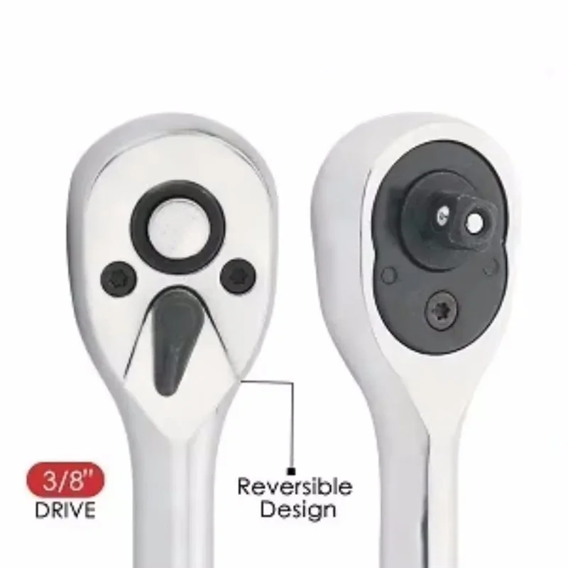 ABJI-Strumento di riparazione manuale Chiave a cricchetto 24 denti a sgancio rapido 1/4" 3/8" 1/2" Presa per dado automobilistico Reversibile