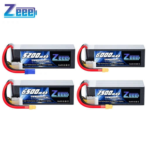 Zeee-Lipoバッテリー,ドローン用,6s,6000mah,5200mah,22.2v,100c,xt60プラグ付き,rcヘリコプター用ソフトケース,飛行機,車,趣味部品