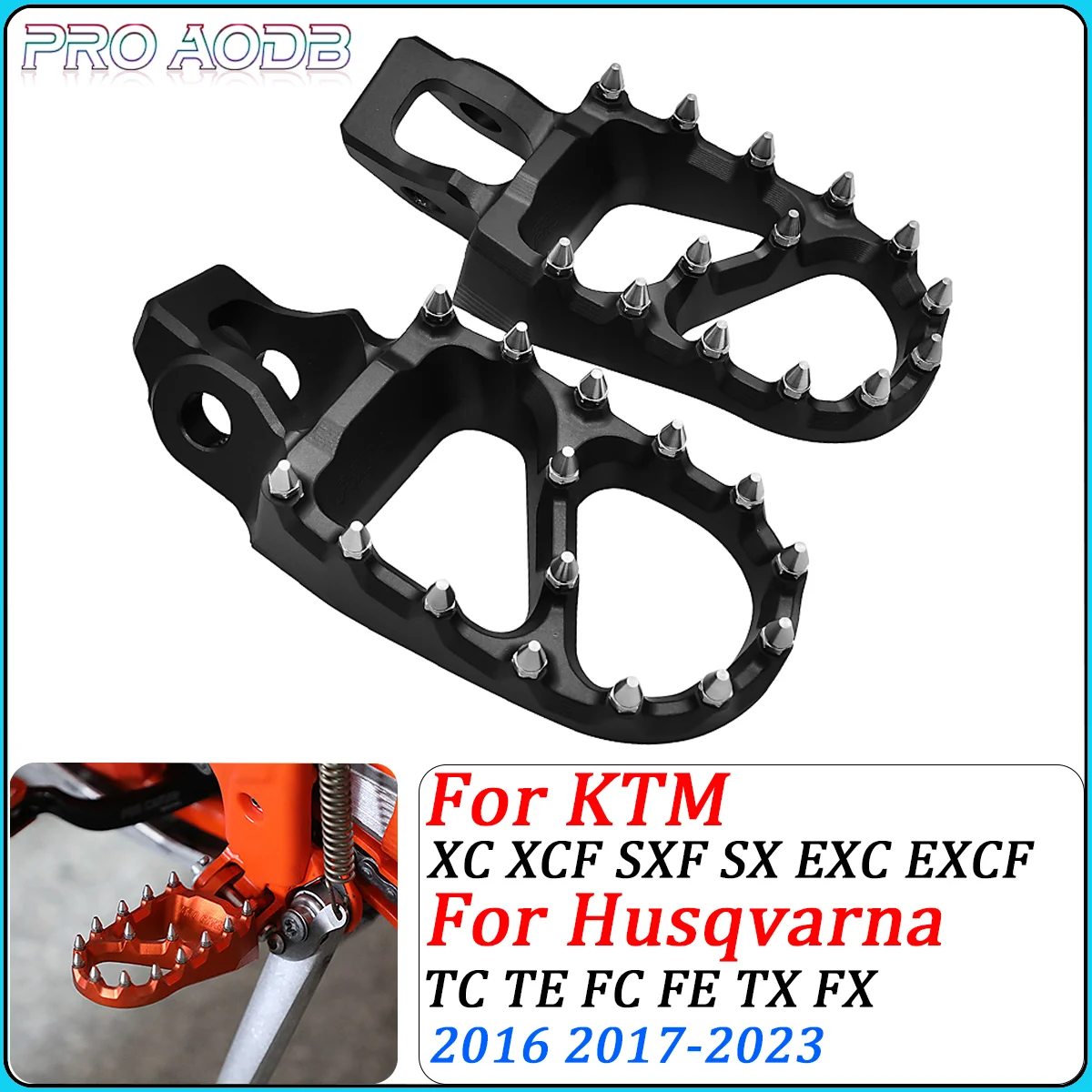 

2023 Motorcycle Dirt Bike Foot Pegs FootRest Footpegs Rests Pedals For Husqvarna TC TE FC FE TX FX GAS GAS EC EX MC EXF ECF MCF