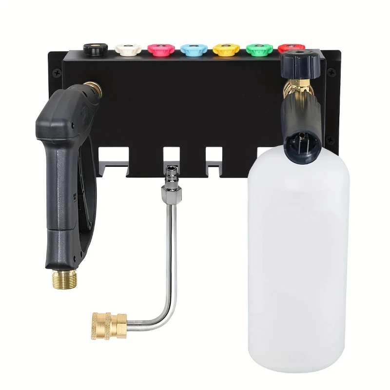 

Durable metal wall mounted high-pressure cleaning gun bracket for cleaning balcony wall mounted artifact metal hanger