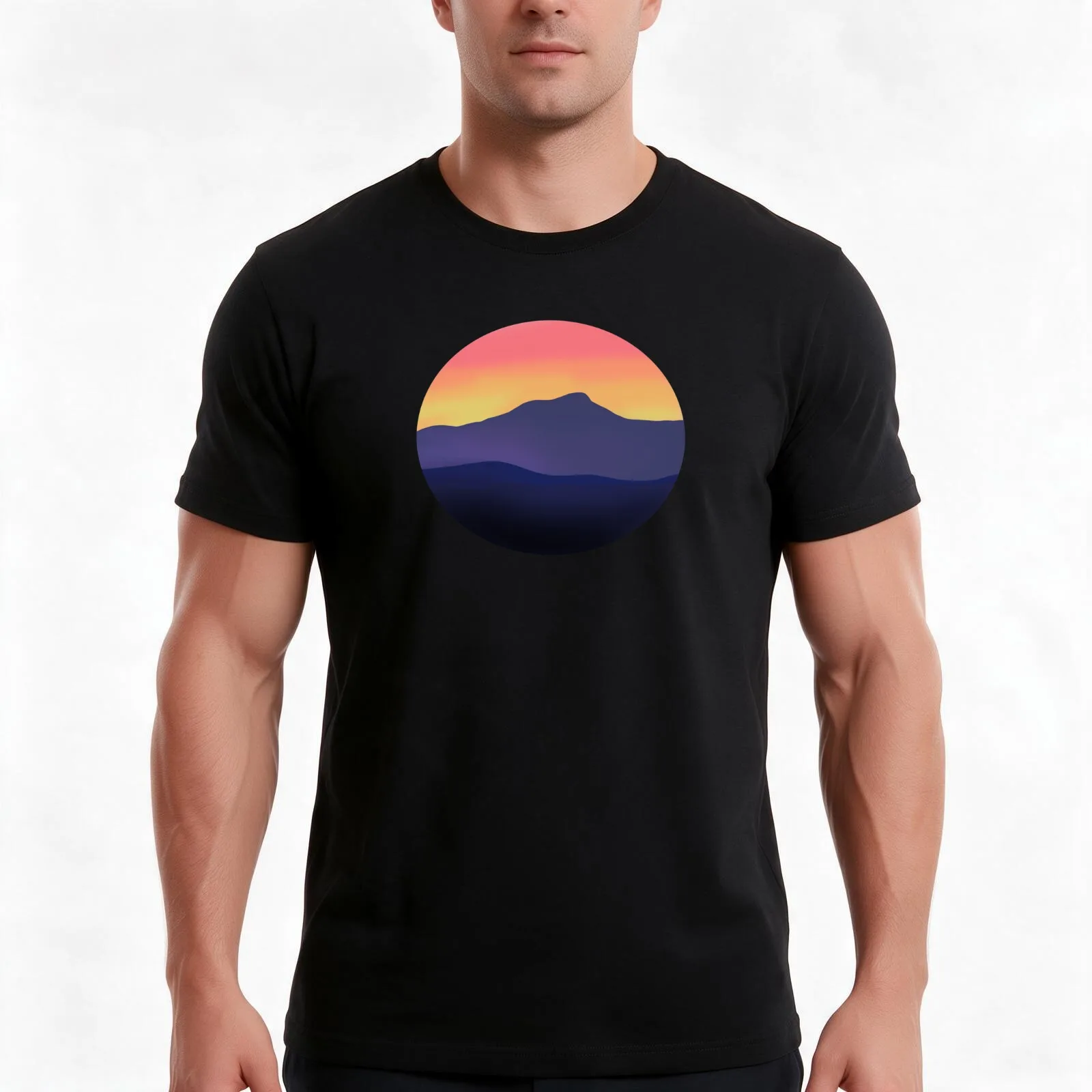 Camel's Hump T-Shirt, Summer Casual Cotton Tee, Oversized Streetwear Tops, Vintage Graphic Print, Loose Fit Short Sleeve