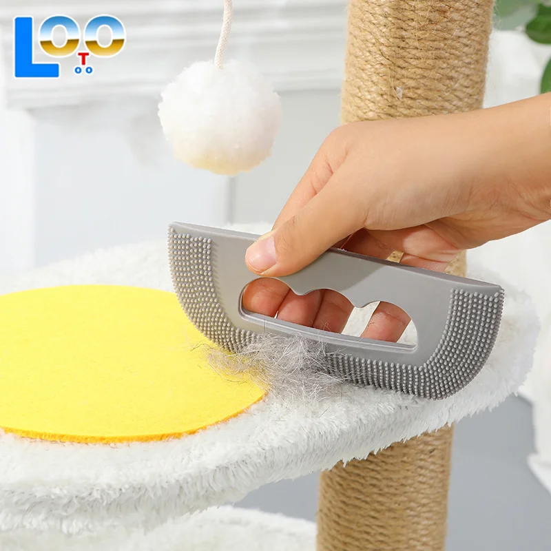 فرشاة إزالة الشعر للكلاب والقطط، فرشاة مطاطية ناعمة، أدوات تنظيف لينت الحيوانات الأليفة، أداة تشذيب كروية خفيفة الوزن، مستلزمات الحيوانات الأليفة