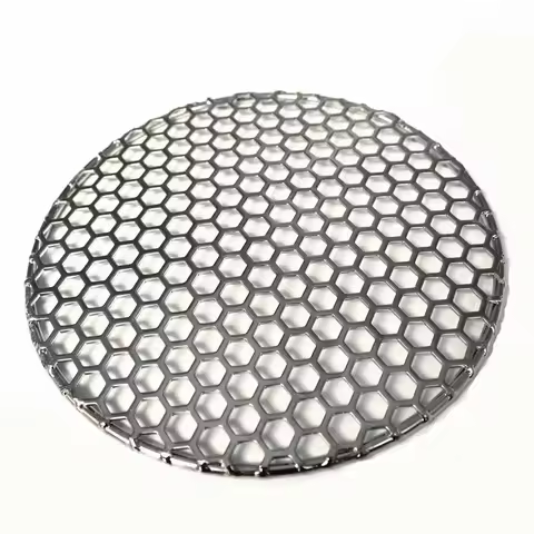 10-50CM Diameter Stainless Steel 304 Food Grade Round BBQ Charcoal Grate Barbecue Grill with Cellular Holes Grid Mesh Net