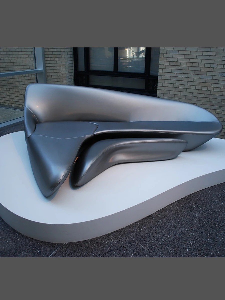 Italian special-shaped L fiberglass 7-character Zaha moon sofa