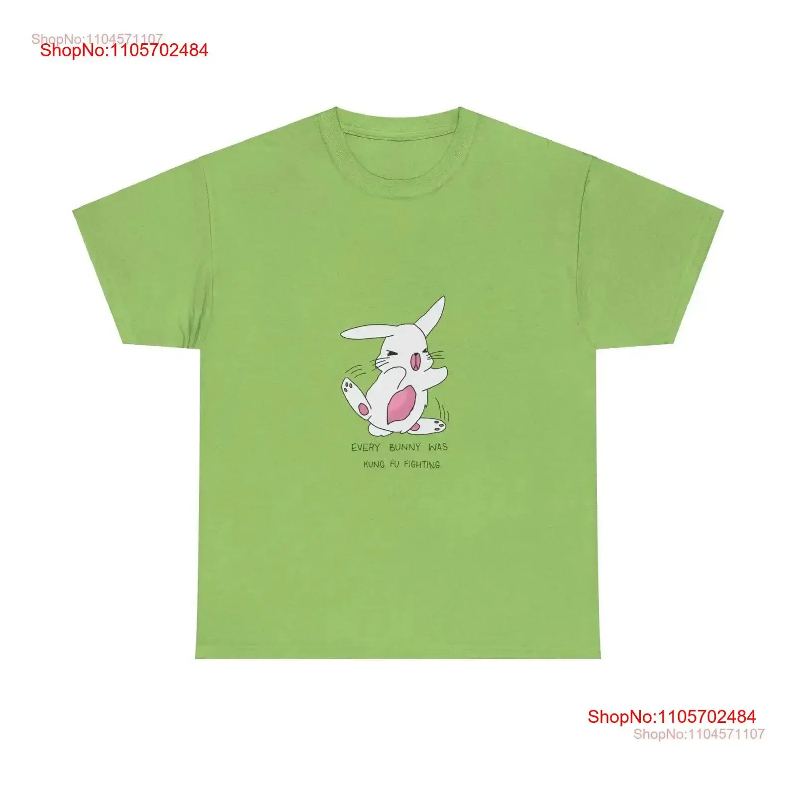Every Bunny Was Kung fu Fighting Heavy Cotton T Shirt vintage Washed graphic designer clothes Top For Everyday Wear Stretched