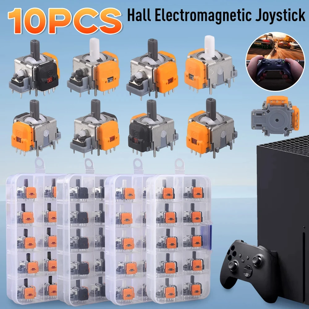 

10 шт. джойстиков с эффектом Холла для PS4/PS5/Xbox, высокоточные, без дрифта, модуль джойстика-рукоятки с датчиком Холла