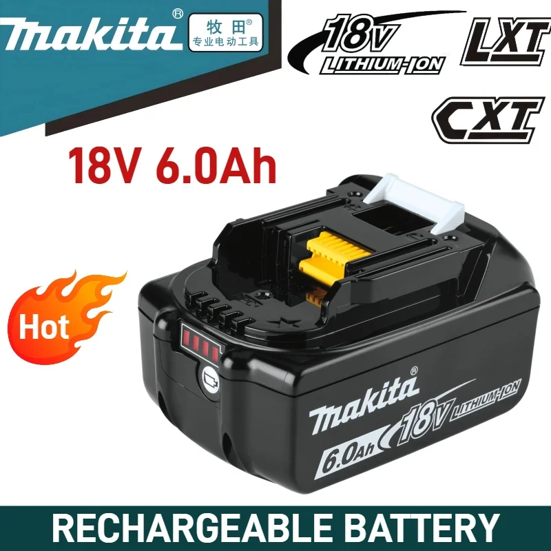 

100% Original Makita 6.0Ah/5.0Ah rechargeable，for Makita 18V Battery BL1830B BL1850B BL1815 BL1840 BL1860B Replacement Battery