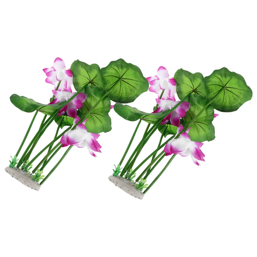 

2pcs Water Grass Aquascaping Artificial Aquarium Plants Realistic Plastic Fish Tank Decorations For Aquatic Landscape Sturdy