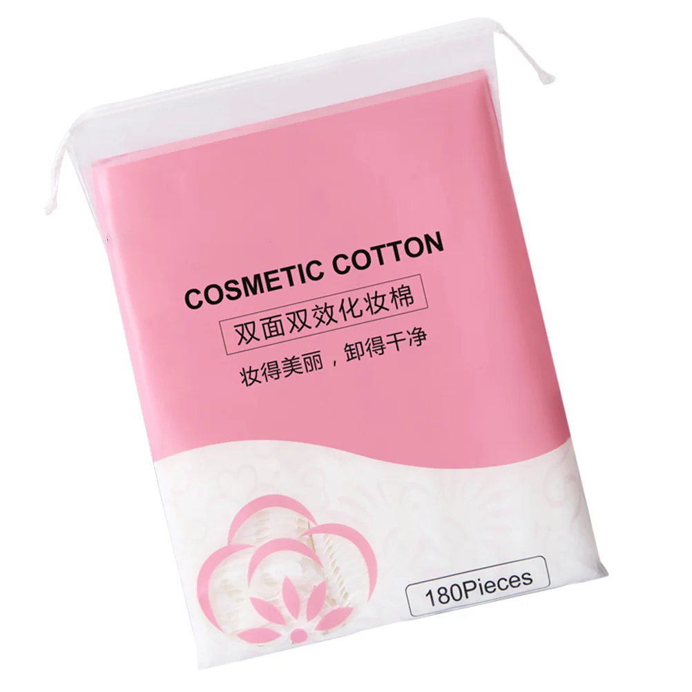 180Pcs Thick Cotton Pads Makeup Remover Facial Puff Disposable Cleansing Wipes Practical Makeup Remover Cotton