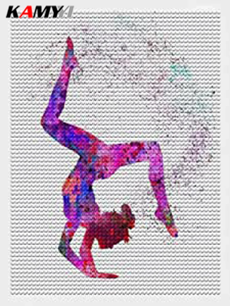 DIY Diamond Painting Kit Gymnastics Girls Giamond Art Adult Children, Digital Art Pictures Home Wall Decoration Gifts