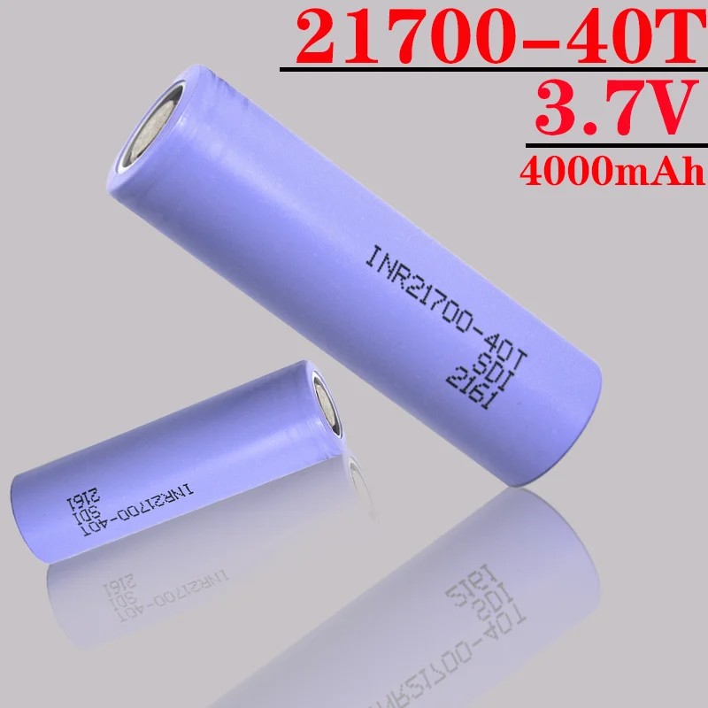 NCR21700T 3.7V 4000mAh Li-lon Rechargeable Battery 15A power 5C Rate Discharge Ternary lithium Batteries DIY Pack Flat head