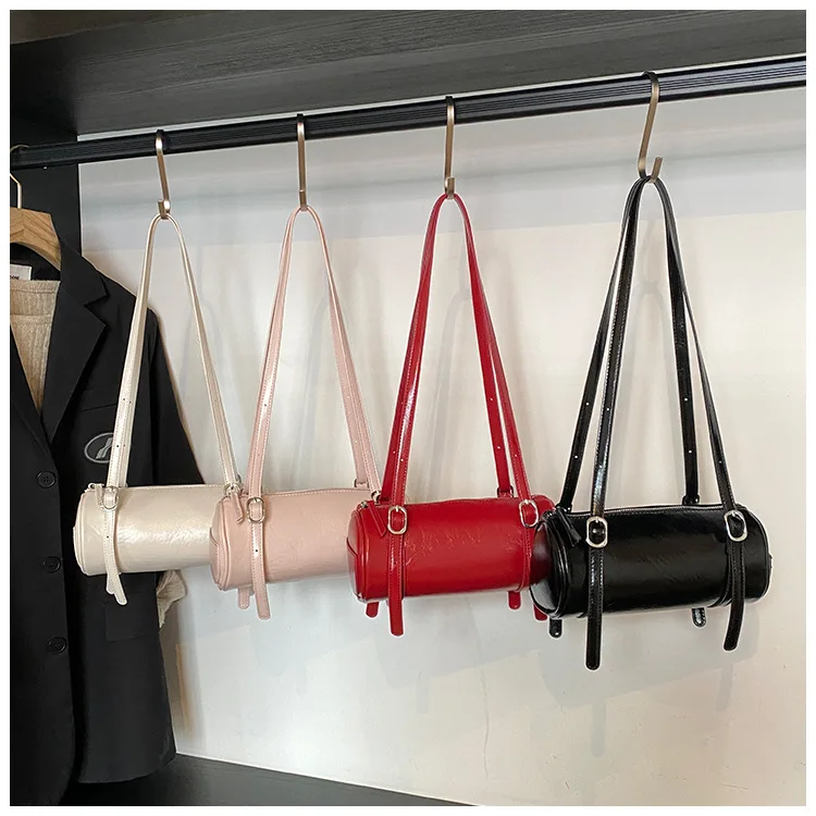 حقائب كتف نسائية ذات تصميم متخصص بسيطة بلون سادة حقيبة تحت الإبط للسيدات حقائب يد عصرية من جلد البولي يوريثان #5