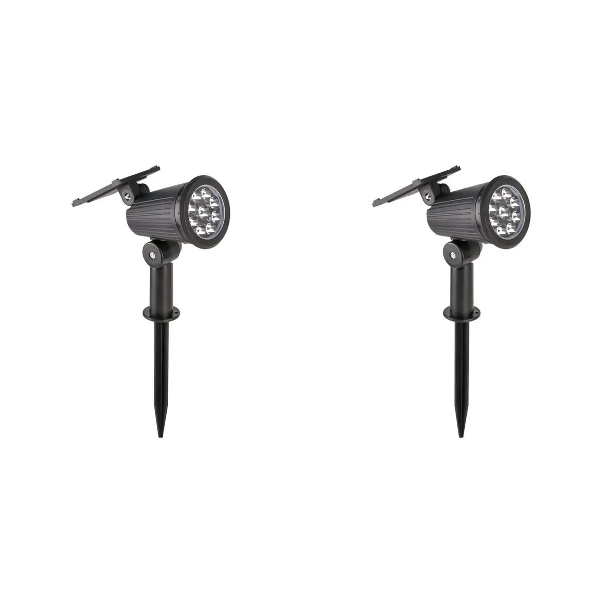 KYCOR-2X 9 LED Solar Spotlights Outdoor Solar Landscape Lights IP65 Waterproof Brightness Adjustable White Light