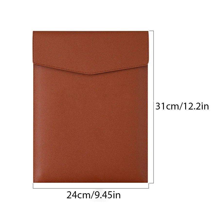 1pc PU Leather Envelope Style Document Folder, File Holder for Paper Storage, Office Document Organizing, Business Meeting XJM