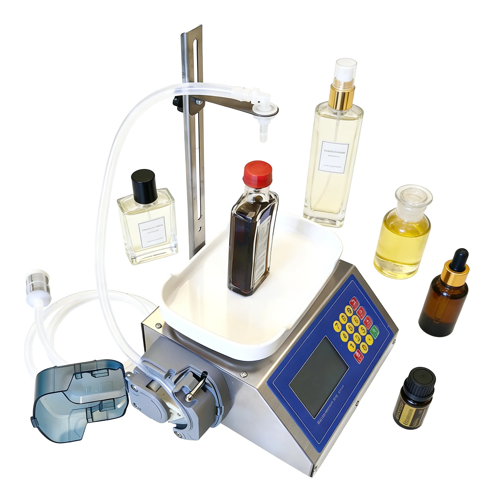 【Best】1200ml/min Filling Machine With Scale Peristaltic Pump Liquid Paste Oil Filler Weighting Scale Automatic Gel Sauce Polish