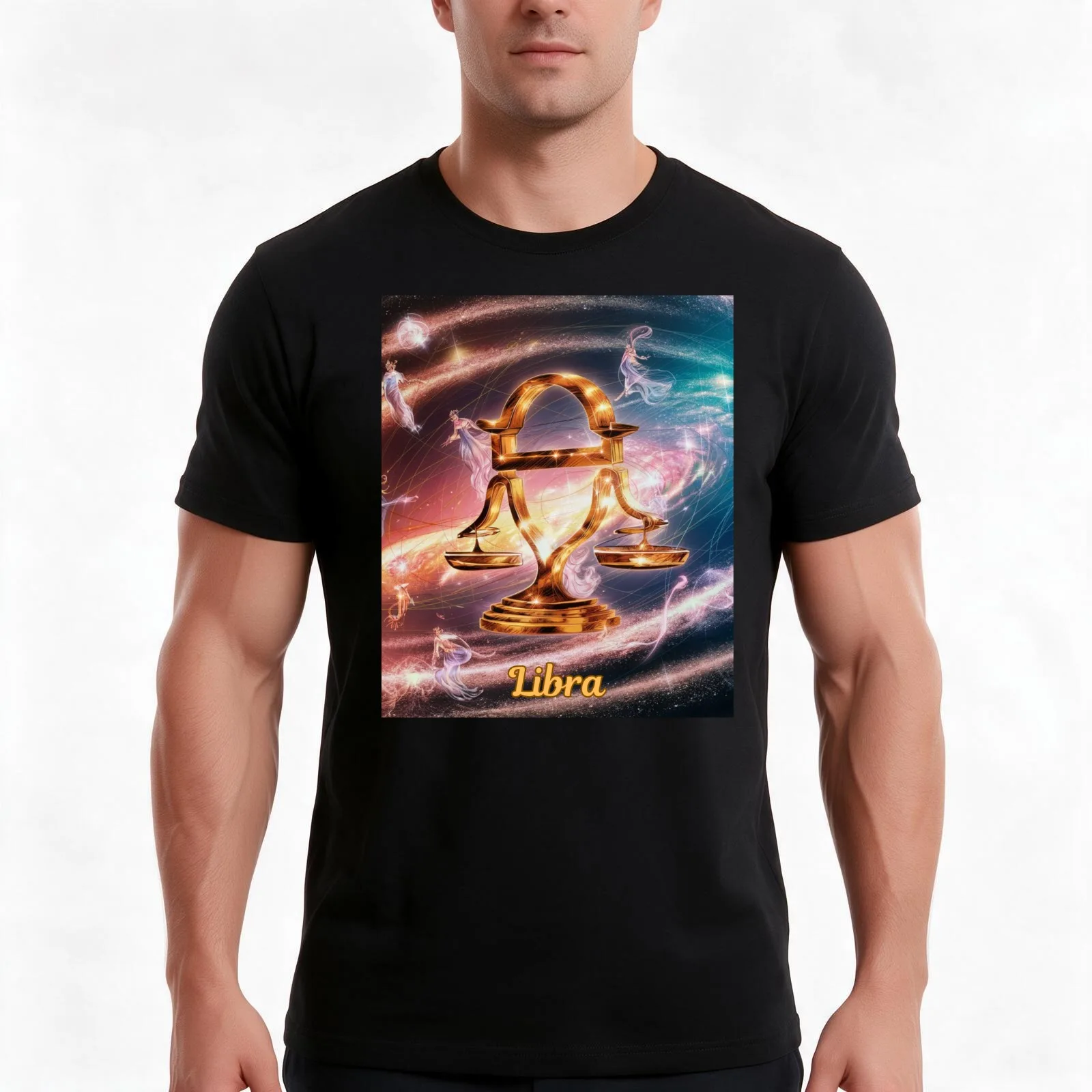 Libra Zodiac T-Shirt Summer Casual Cotton Tee Oversized Streetwear Tops Vintage Graphic Print Loose Fit Short Sleeve