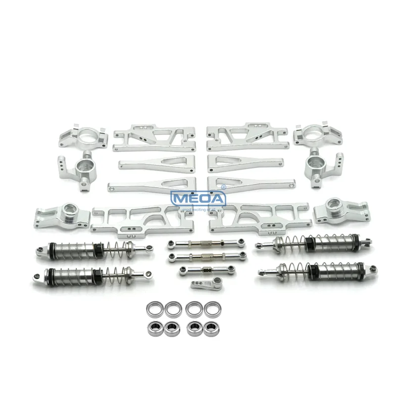 WLtoys 12402-A 104009 RC Off-Road Car Truck Silver All Metal Upgrade Parts Arm Dog Bone Screw Kits Anti-collision Assembly