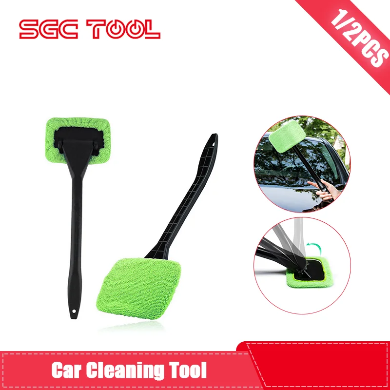 

Car Cleaning Wash Brush Tool With Long Handle Car Window Cleaner Washing Kit Windshield Wiper Microfiber Wiper Cleaner Brush
