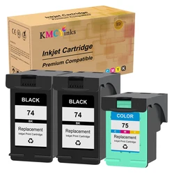 KMCYinks 74XL 75XL Ink Cartridges Compatible For HP 74 75 XL For HP74 For HP75 Photosmart C4200 C4280 C4345 C4380 C4385 C4480