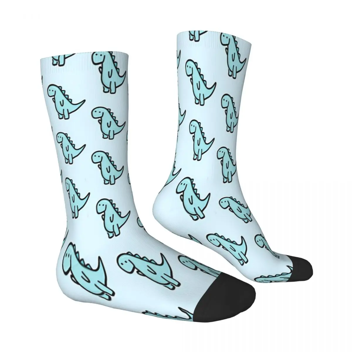 Cute Dino Dinosaur Socks Male Mens Women Winter Stockings Polyester