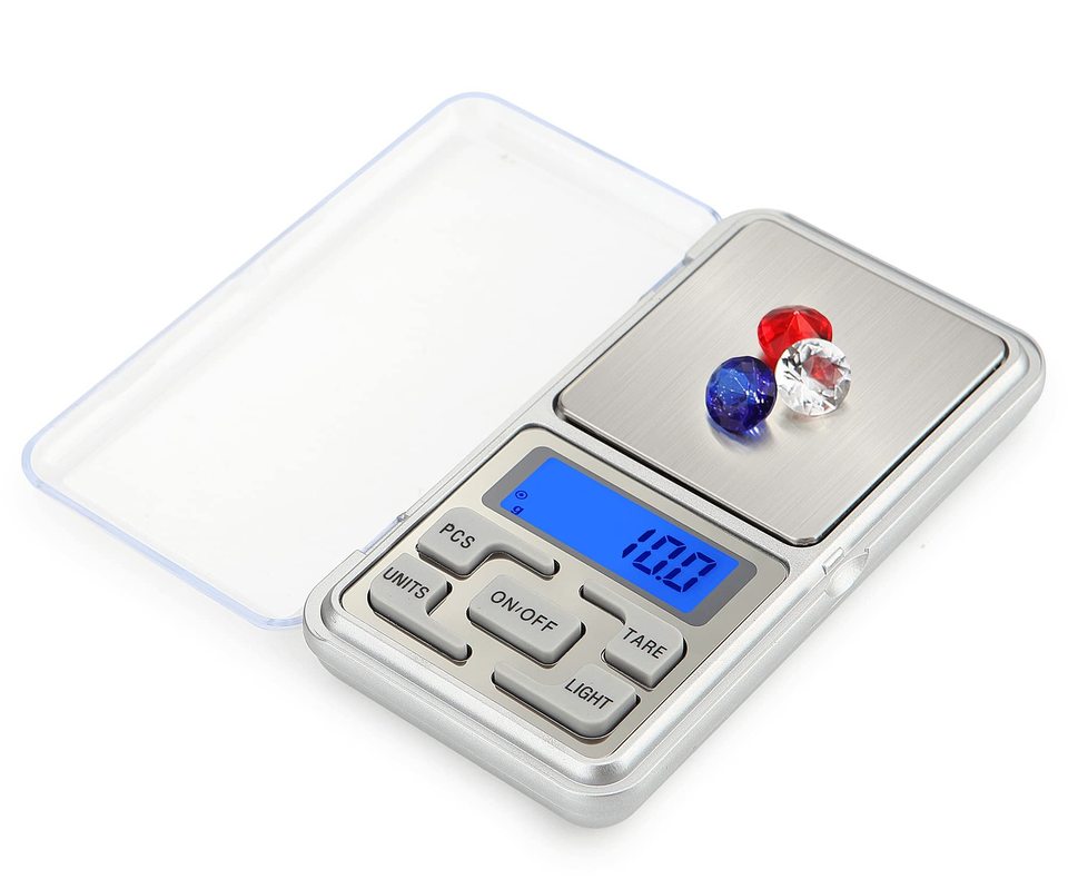  High Precision Mini Pocket Scale 500g/0.1g, Portable Digital Jewelry Scale, Accurate Small LCD Weighing Device for Easy Carry 