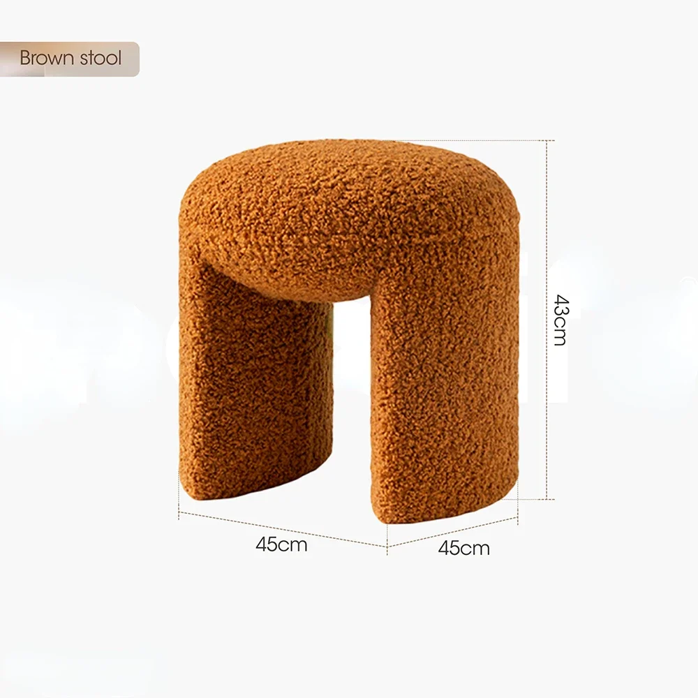 Nordic design Makeup stool Bench light luxury dresser living room sofa low stool doorway shoes stool bedroom makeup chair