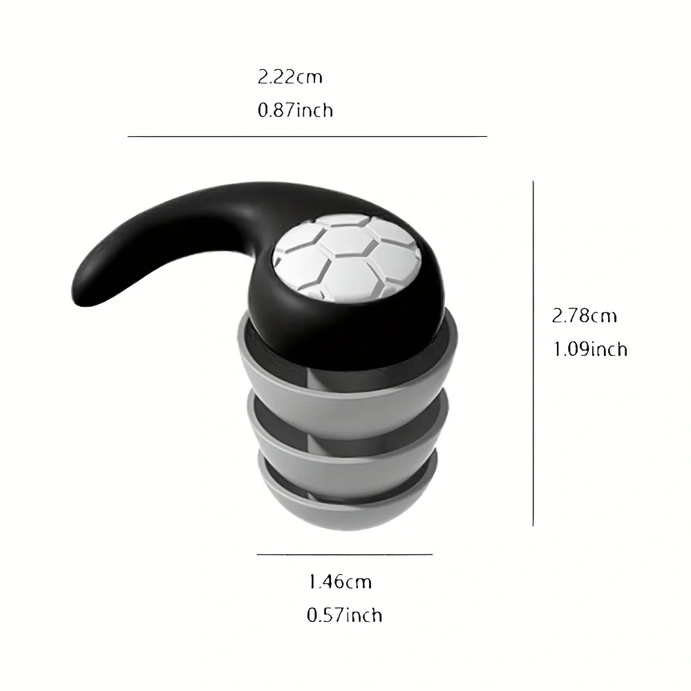 زوج واحد من سدادات الأذن المصنوعة من السيليكون الناعم من HUAK - إلغاء الضوضاء، مقاس مريح، للنوم والسباحة، وإنشاء بيئة صامتة