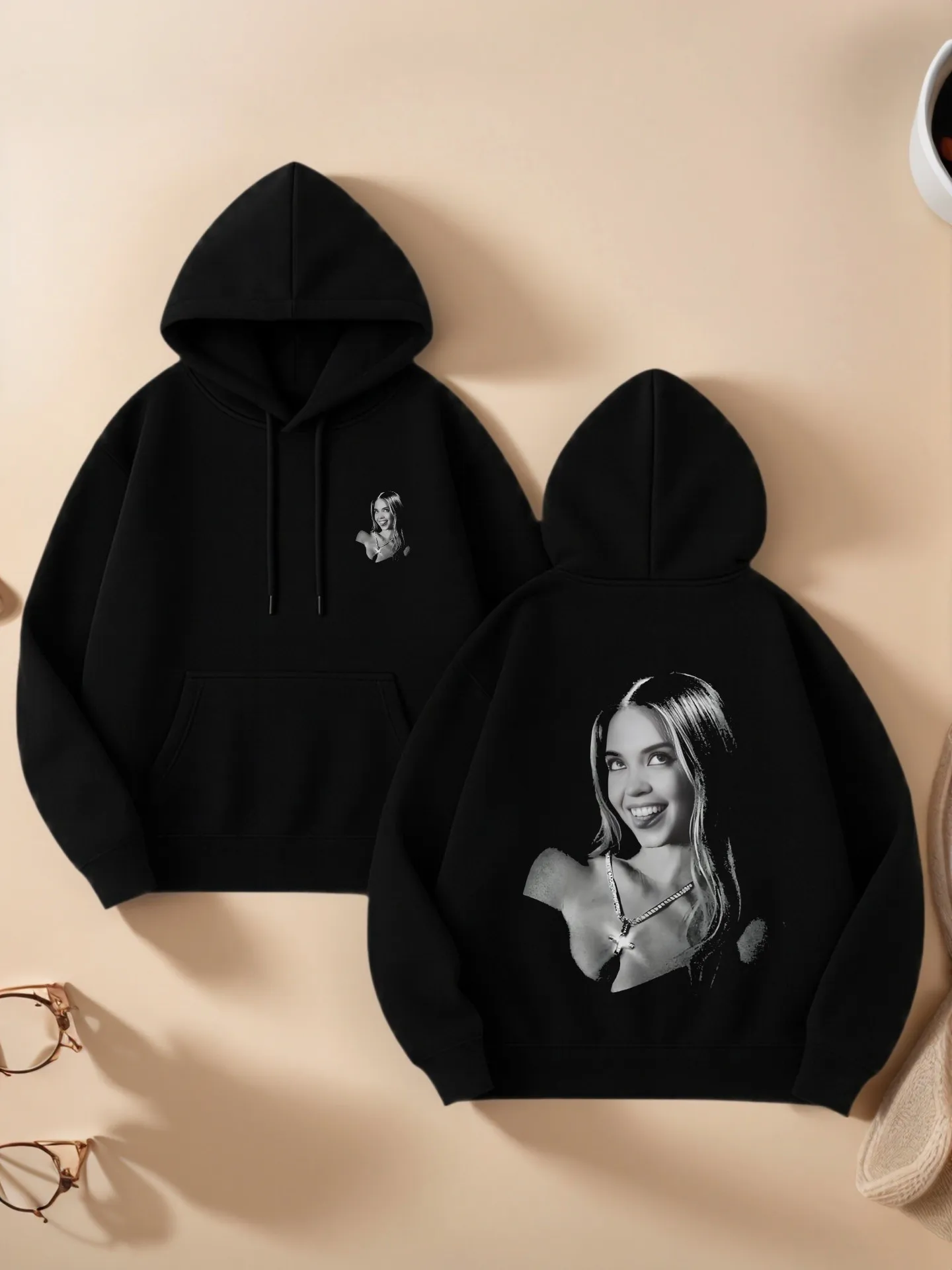 

Женская толстовка с рисунком, винтажный графический принт, стиль Y2K, мягкая ткань, повседневная одежда на каждый день