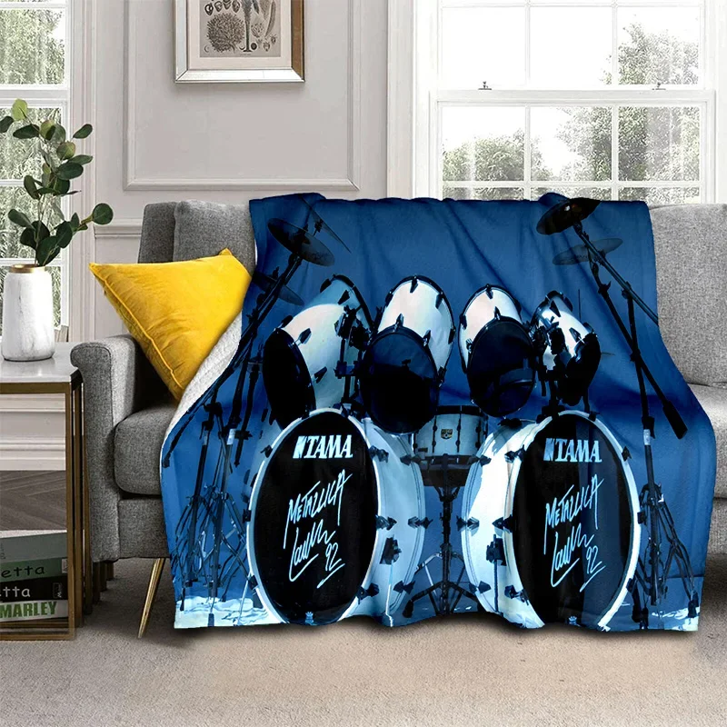 أدوات الموسيقى مجموعة طبلة طبلة مجموعة بطانية ، بطانية رمي لينة للمنزل غرفة نوم أريكة تتحول لسرير نزهة السفر غطاء مكتب بطانية طفل #2