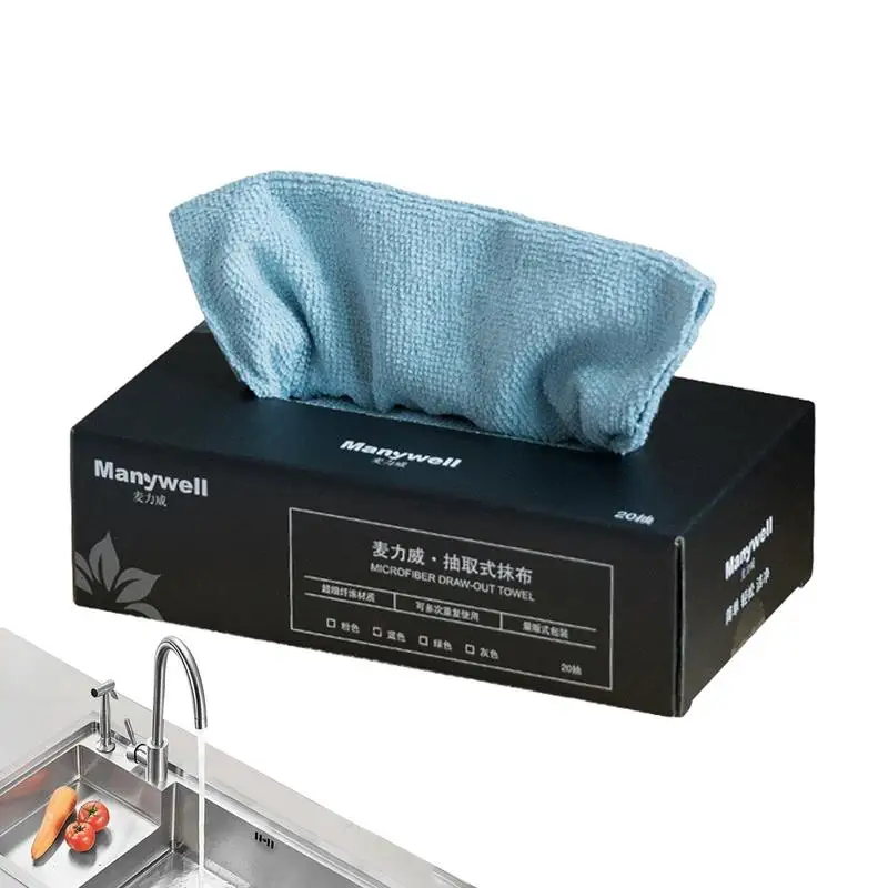 Dishwashing Rags  Steel Wire Cleaning Cloth Microfibre Cleaning Cloth Non stick Oil Dishrag Kitchen Pan Pot Napery Dishcloth Rag