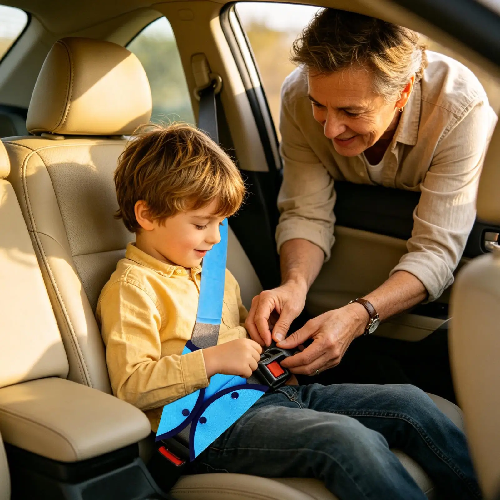 Auto Seatbelt Cushion Seatbelt Shoulder Protective Padding Kids Car Seat Belt Cover for Boys Girls School Run Road Trip Family