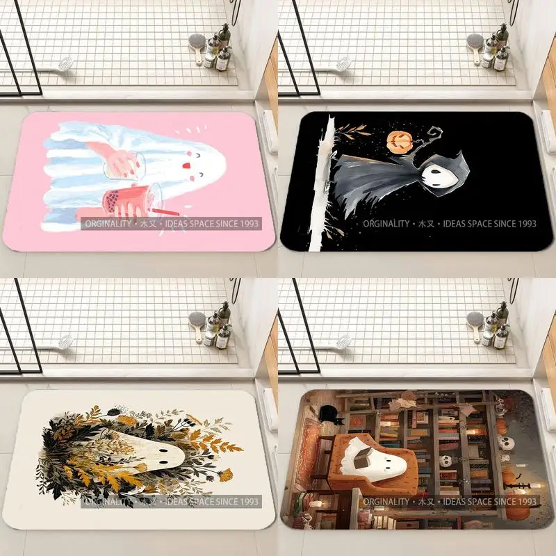 

Cute Ghost Drink Mat Living Room Decoration Home Sofa Non-Slip Carpet Study Bedroom Tatami Children'S Soft Floor Mat