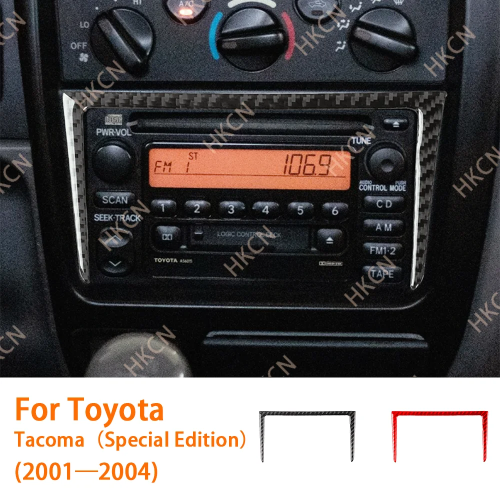 

Carbon Fiber CD Radio Outer Frame Panel Car Accessories Interior Cover Trim Sticker For Toyota Tacoma 2001—2004—Special Edition