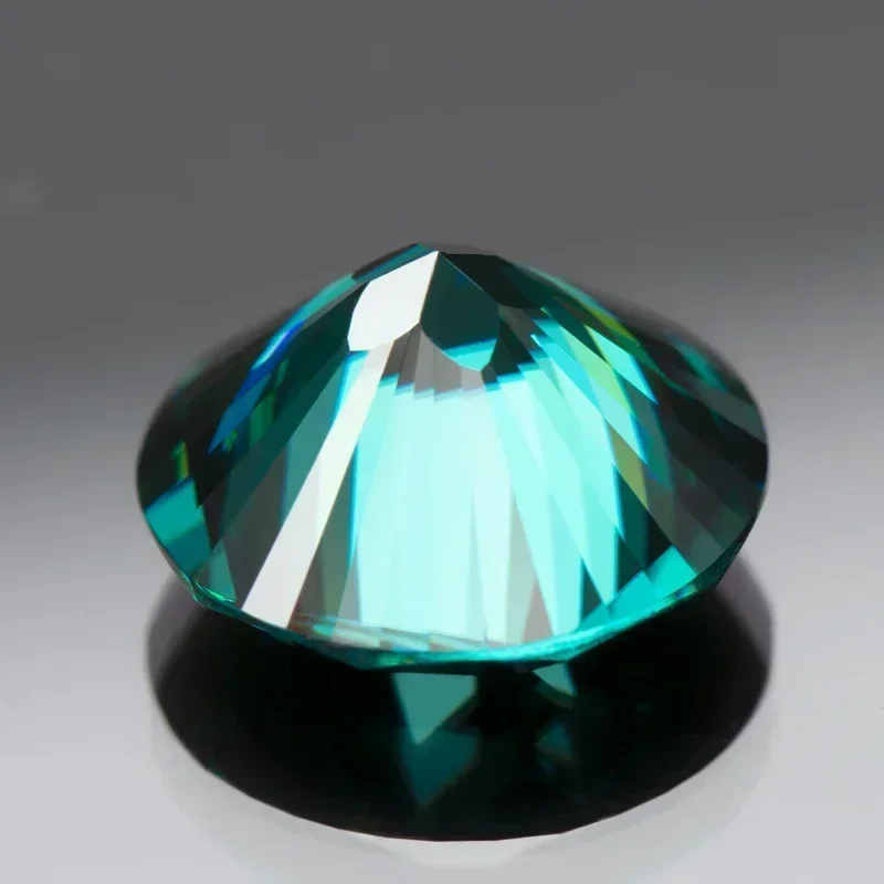 Moissanite Stones Emerald Green Primary Round Shape Sakura Cutting Colours With GRA Certificate For Jewel Making Materials