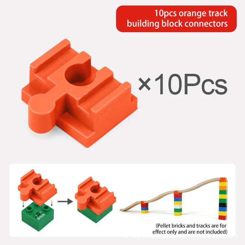 다양한 종류의 범용 나무 기차 트랙 액세서리 경사 블록 연결 어댑터 나무 철도 기차 트랙 장난감