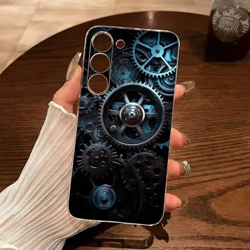 Mechanical Gear Phone Case For Samsung GalaxyA13,21s,22,31,32,52,53,71,72,73 Transparent Cover