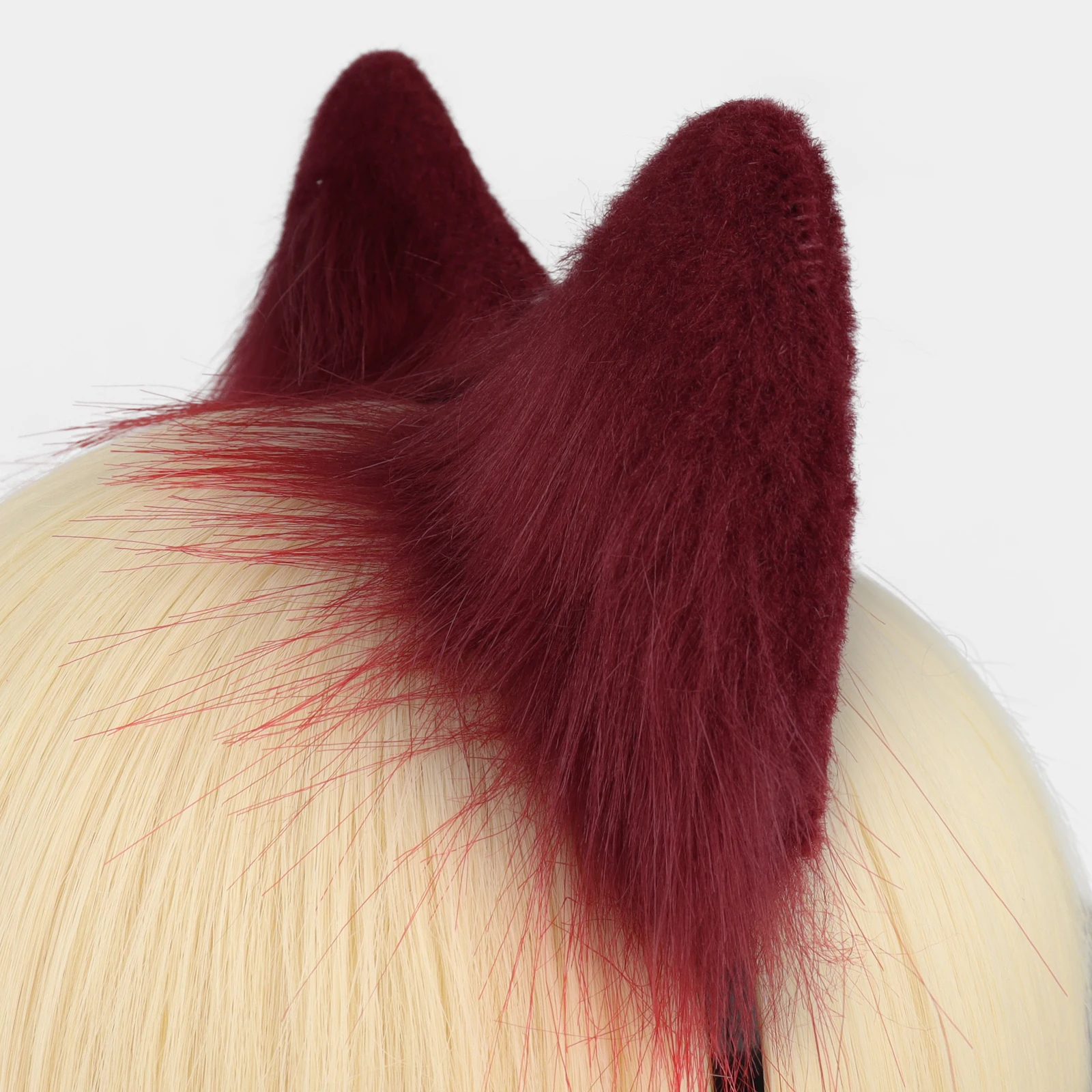 Animal orelhas de gato bandana pele sintética cosplay trajes acessórios de cabelo bonitos para festas de uso diário