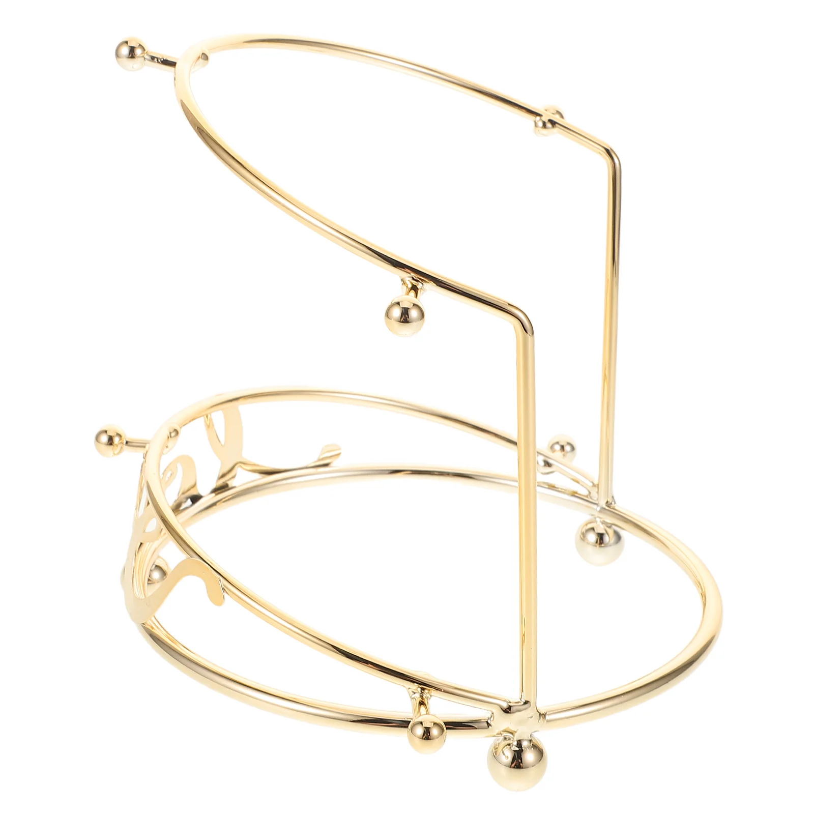 

Crown Display Stand 2-Tier Metal Tiara Holder For Wedding Accessories Headband Rack Tabletop Jewelry Organizer Hair