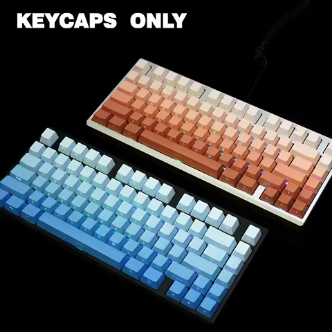 New Gradient OEM PBT Keycaps Doubleshot Mechanical Keyboard Keycaps Custom Keycap Key Caps Side Printed Legends 135Keys Backlit