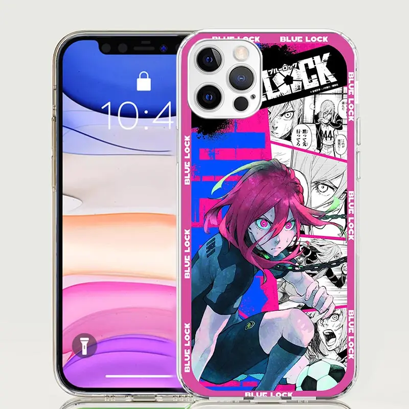 Anime Blue Lock For iPhone 16 15 14 13 12 11 Pro Max Phone Case X XS XR 7 Plus Print 8 SE Apple Fundas Cover Coque 11 15 13 14 P