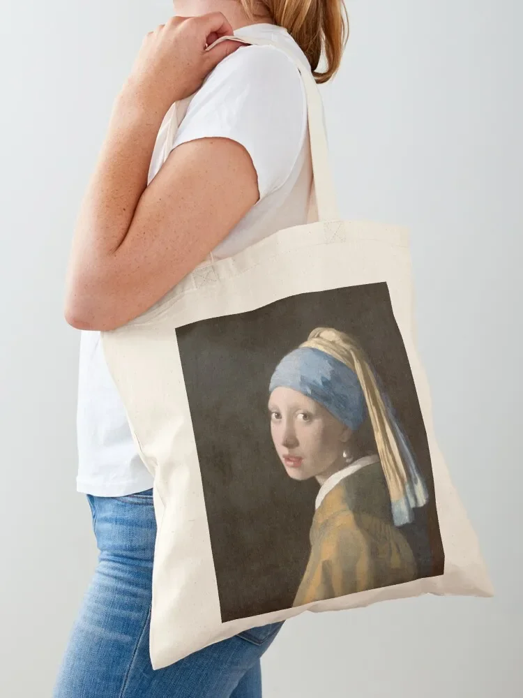 Girl with a Pearl Earring (1665) - Johannes Vermeer Tote Bag shoping bag tote bag university