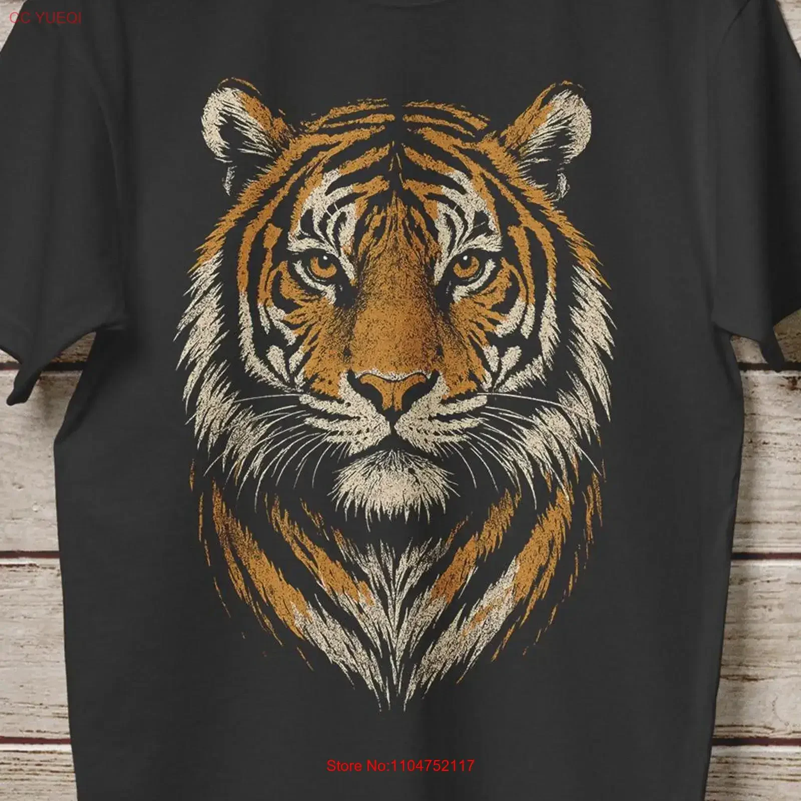 Vintage Tiger T Shirt Retro Boho Wild Animals Lovers CaT Nature Lover  vintage Washed graphic Breathable Stretched Stylish