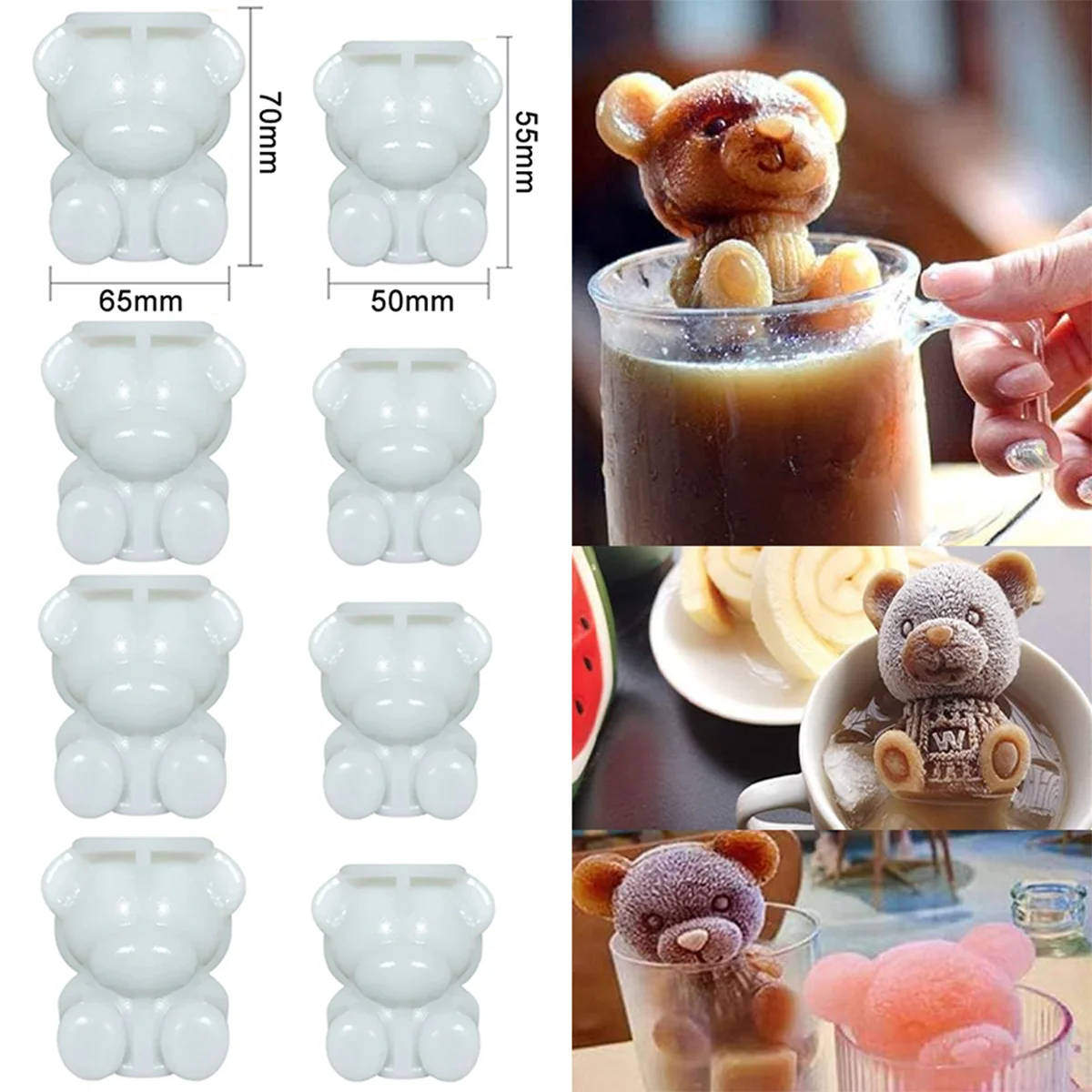 Coffee Tea Love - Moldes para cubitos de hielo con
