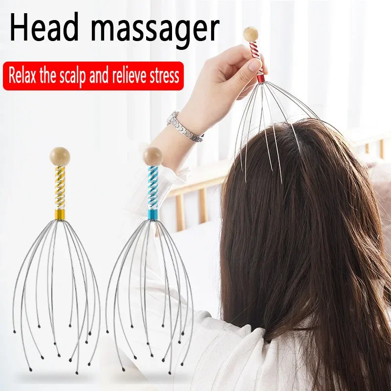 

Octopus Head Massager Scalp Massagers With Claws Handheld Deep Relaxation Hair Stimulation (Stress Relief Massage)