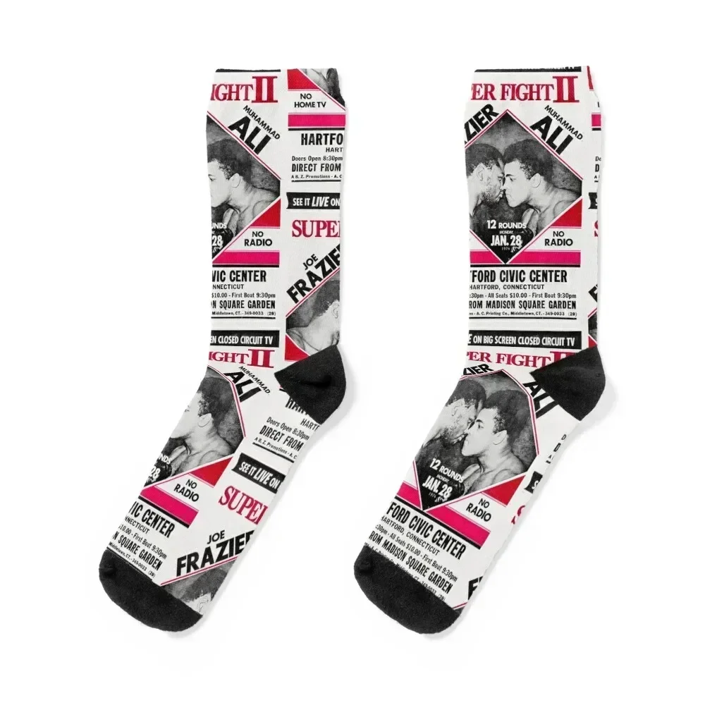 Boxing T-Shirt and Poster: Super Fight Socks ankle cute hiphop Stockings man Men Socks Women's